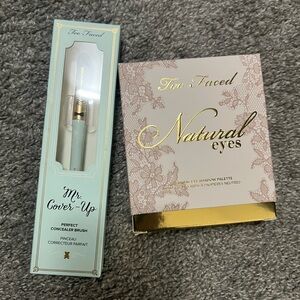Too Faced Natural Eyes Palette with Mr. Cover-Up Concealer Brush